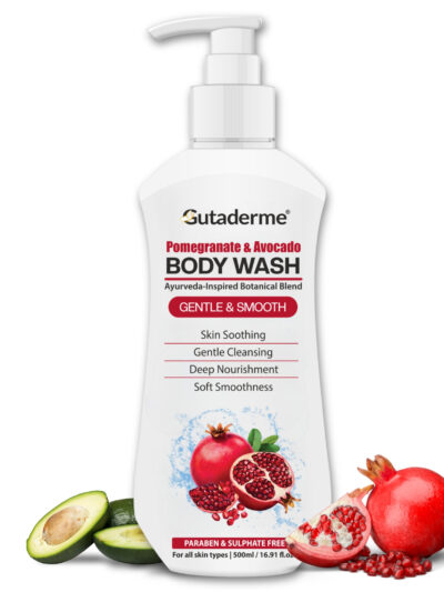 Pomegranate & Avocado Body Wash –16.91 fl.oz | 500ml - Hydrating & Gentle Cleanser with Aloe Vera & Shea Butter for Soft, Smooth Skin – Sulfate & Paraben Free Shower Gel for Men & Women.