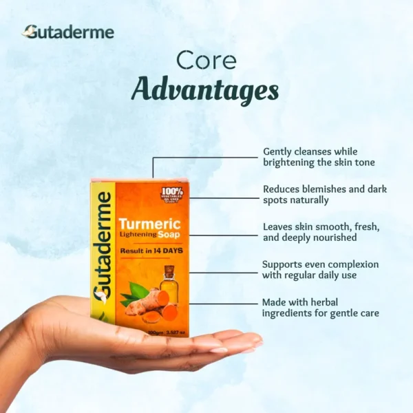 Turmeric Lightening Soap - 100g / 3.52oz X 3 Packs - Image 4